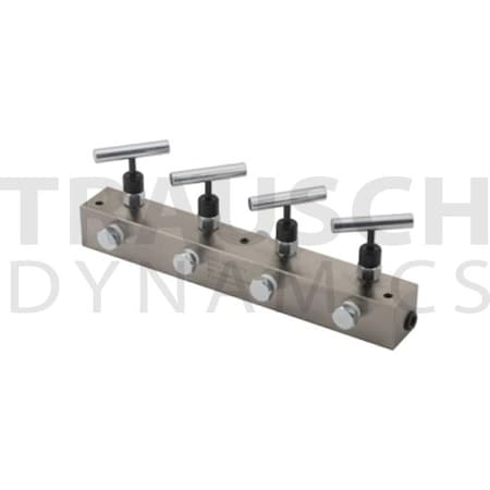 Bva Hydraulics 4 Valve Mounted Block Manifold, MFC4 MFC4